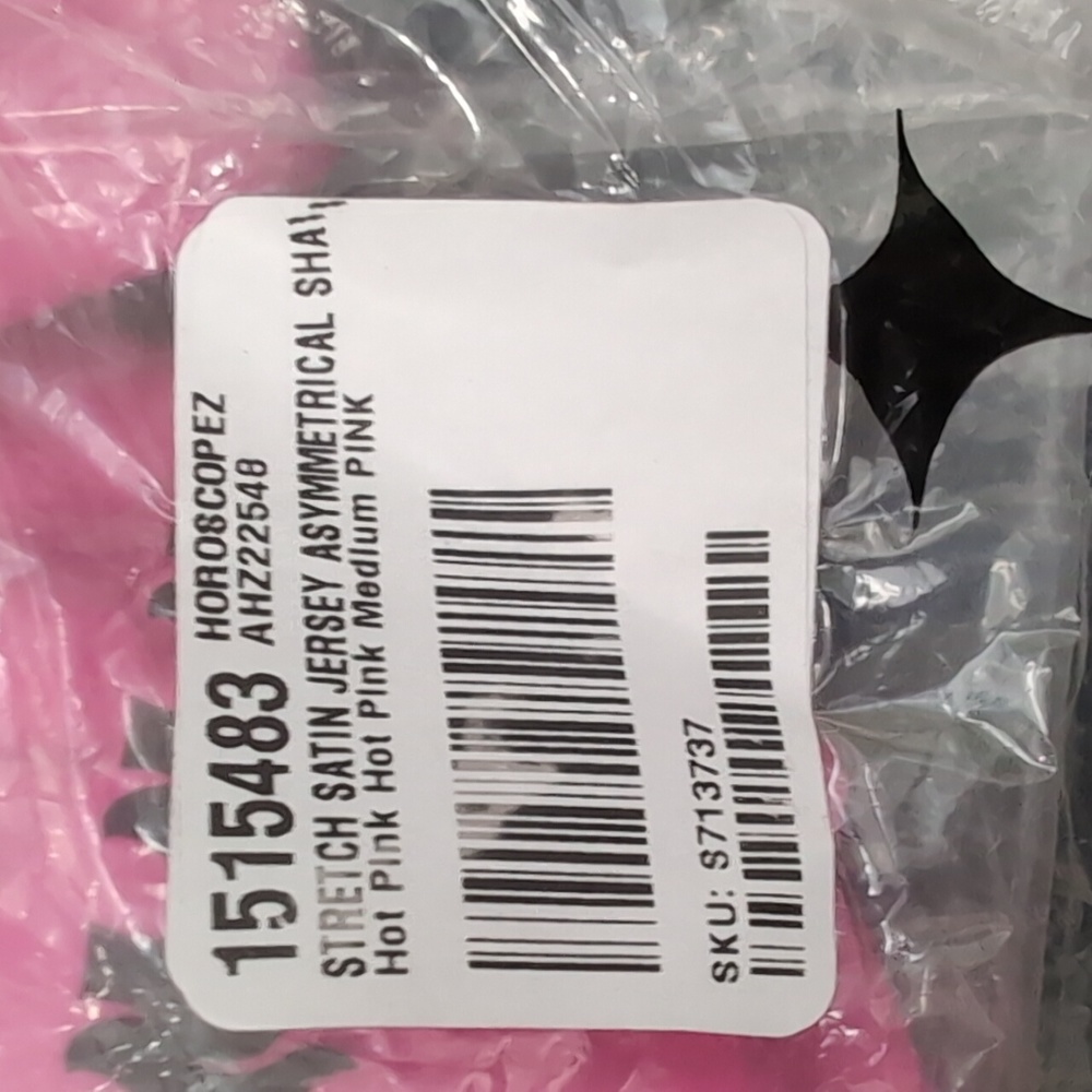 NWT DOLLS KILL Hot Pink tie crop top Asymmetrical Sz M Horoscopez - Picture 10 of 10